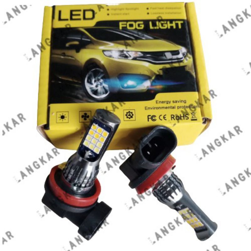 H11 H16 2Warna Putih Kuning 12V 1Set(Sepasang) Lampu Foglamp