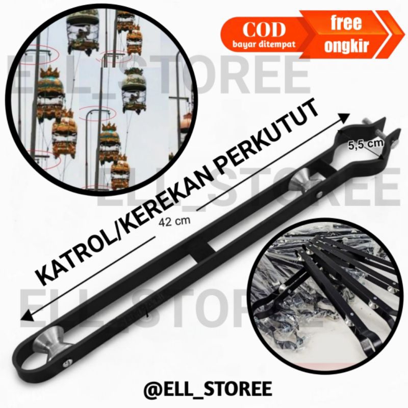 Kerekan Katrol Besi Sangkar Kandang Burung Perkutut Kutut Bendera