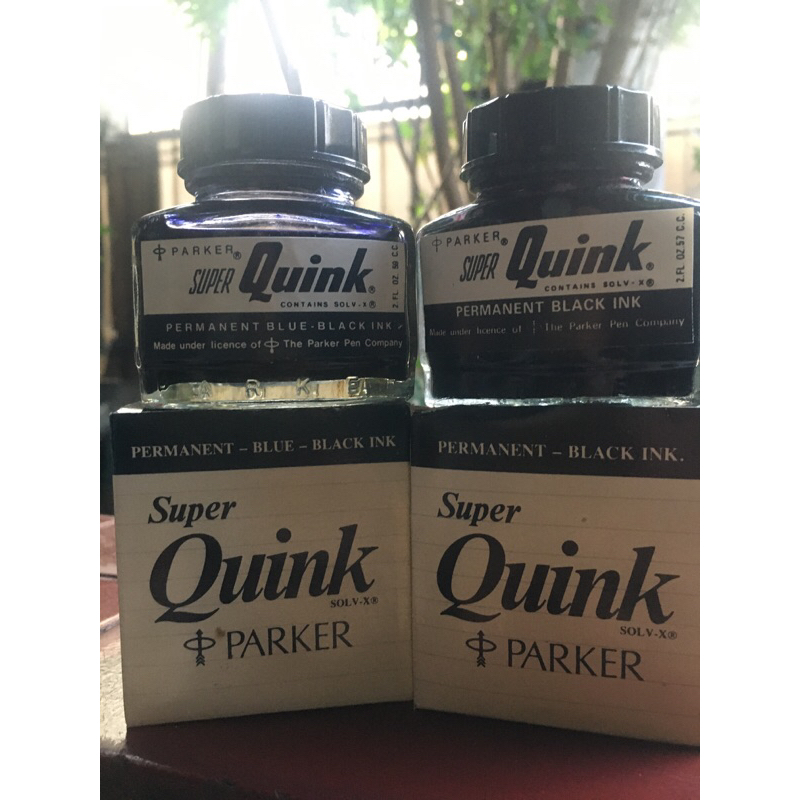 

Parker Super Quink-Black 57ML-Fountain Pen& Snowman Refill White Board-W20-NOS