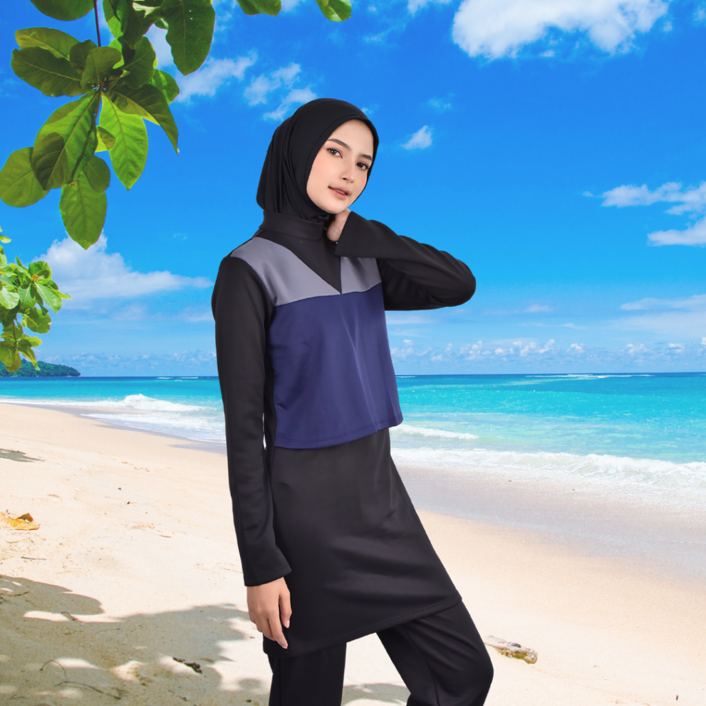 Nadine SET, Baju Renang Muslimah, Baju Renang Muslim, Baju Renang Hijab, Baju Renang Muslimah Dewasa