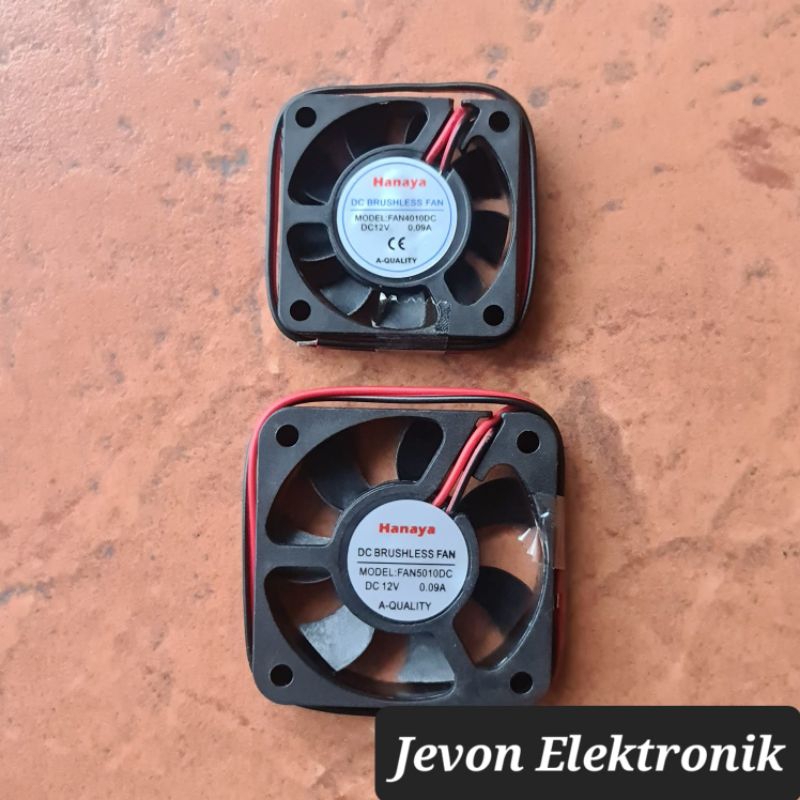 Hanaya DC Brushless Fan 4x4 5x5 12V Kipas 12 V Volt Fan4010DC Fan5010DC