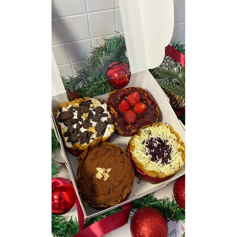 

brunt cheese cake 4pc / hampers natal / brunt cheese cake