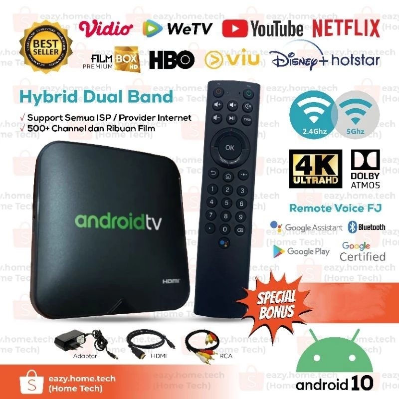 STB Android TV Box HG680 FJ Unlock (Open ALL Channel TV) + Netflix Certified