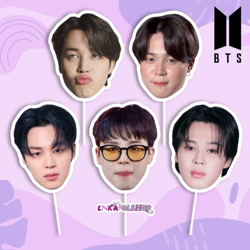 FAN FACE/KIPAS MUKA BTS : JIMIN handfan, kipas kpop, kipas karakter, kipas wajah, topeng pesta