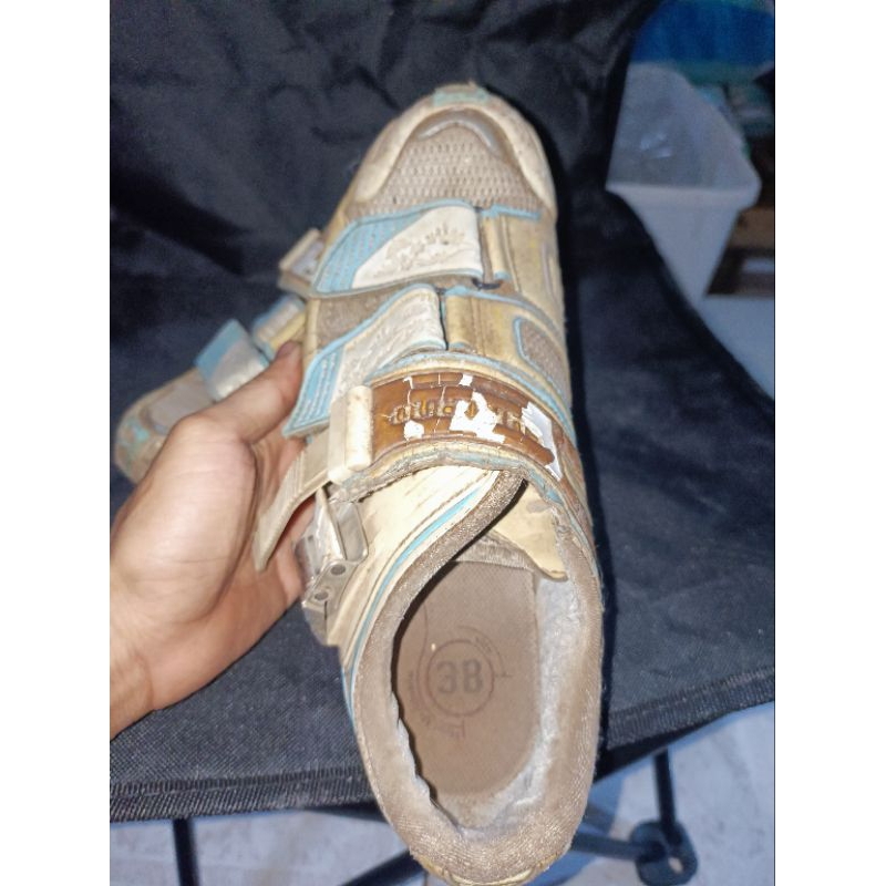 Sepatu cleat road bike Shimano WR80 Carbon ukuran/size 38 bekas/second