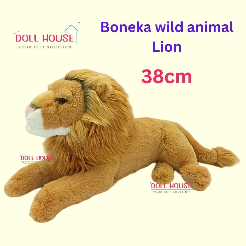 Boneka Singa Premium / Boneka Lion / Boneka Wild Animal / Boneka Hewan Singa