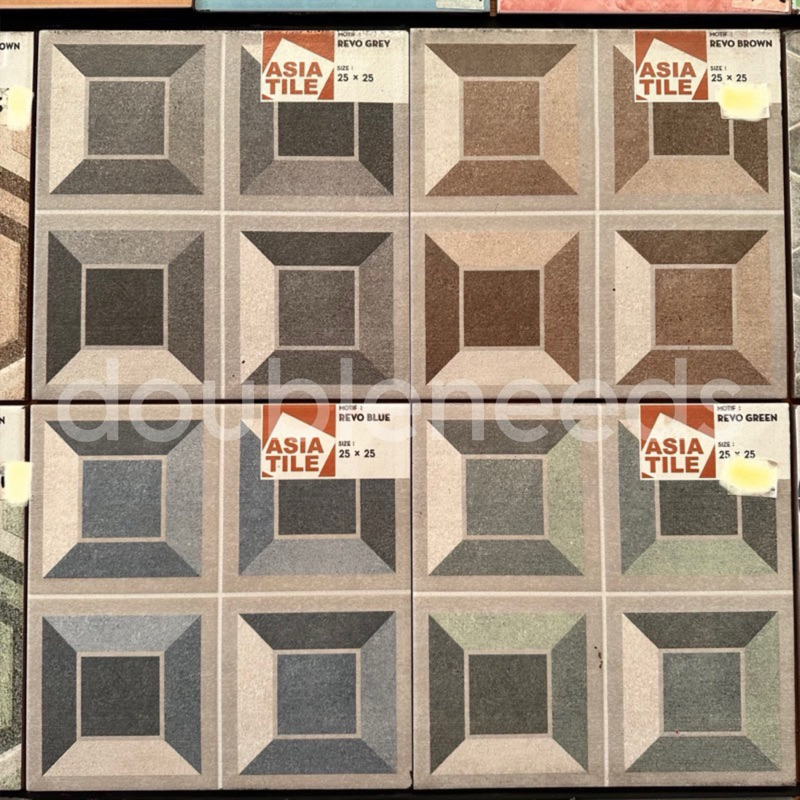 KERAMIK LANTAI KAMAR MANDI REVO 25x25 / KERAMIK LANTAI KASAR MOTIF POLA / KERAMIK LANTAI KASAR ASIA 