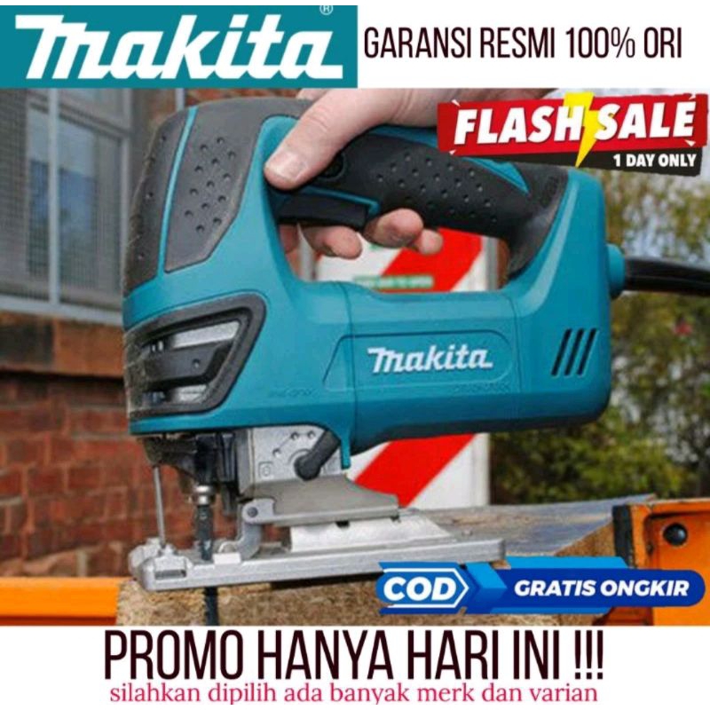 MAKITA mesin gergaji listrik JIGSAW LASER VARIABLE SPEED Mesin gergaji ukir mesin gergaji jigsaw var