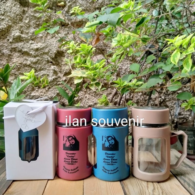 Souvenir Tumbler Cangkir Kaca Custom