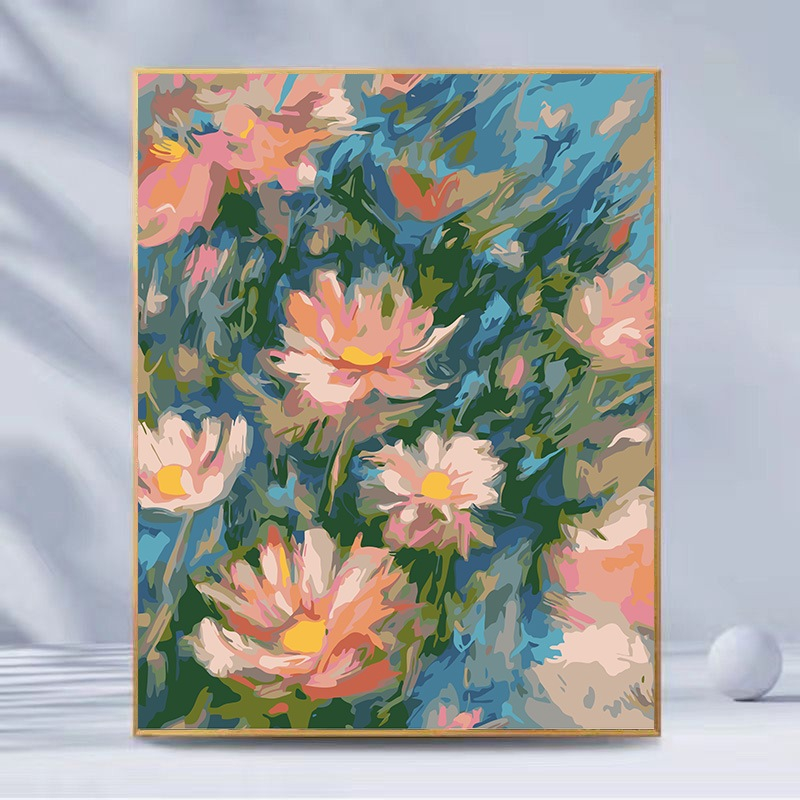 

HJK diy canvas painting number karakter anime bunga alam 30X40 dan 40x50