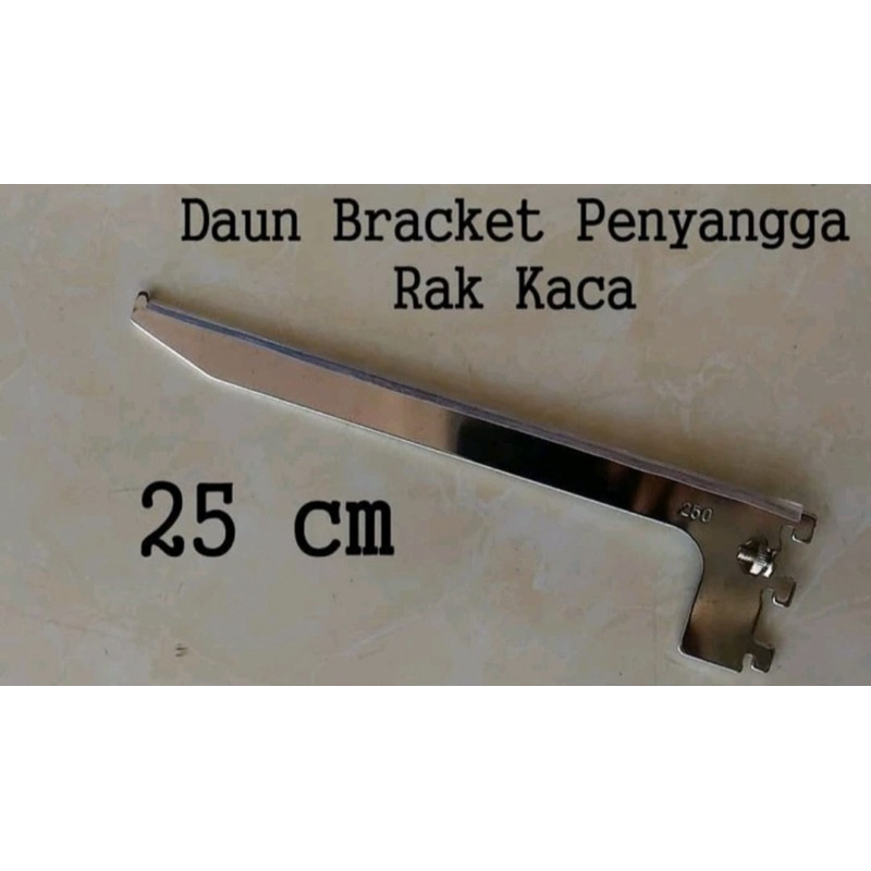 Daun Bracket Kaca / Bracket Kaca / Siku Braket Besi Penyangga Rak