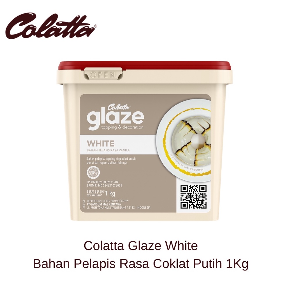 

47 Colatta Glaze White - Bahan Pelapis Rasa Coklat Putih 1Kg ❅Jual