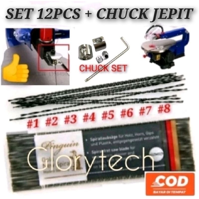 Mata Gergaji Scroll Spiral Metal Kayu/ Mata Scroll Spiral Gergaji Ukir kayu Metal