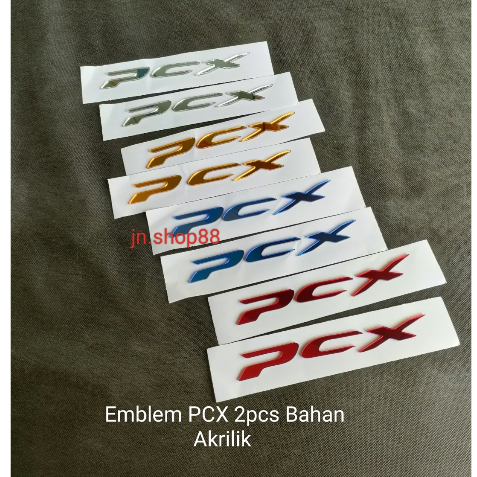 Emblem Motor PCX Logo Stiker Tulisan Timbul Bahan Akrilik
