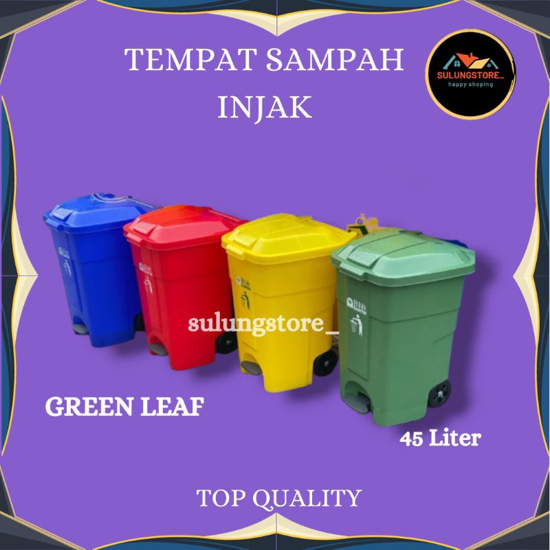 GREEN LEAF - TEMPAT SAMPAH RODA / TEMPAT SAMPAH INJAK RODA / TEMPAT SAMPAH INJAK