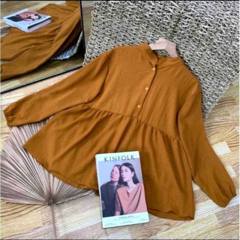 RANIA BLOUSE CRINKLE SIZE - M - L - XL ATASAN CRINKLE WANITA TERBARU BLOUSE CRINKLE