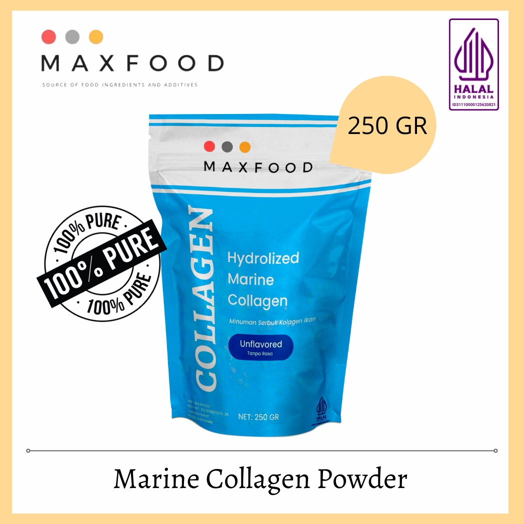 

B@u MAXFOOD - Pure Hydrolized Fish Collagen / Bubuk Collagen Ikan Murni 250 Gr SALE now