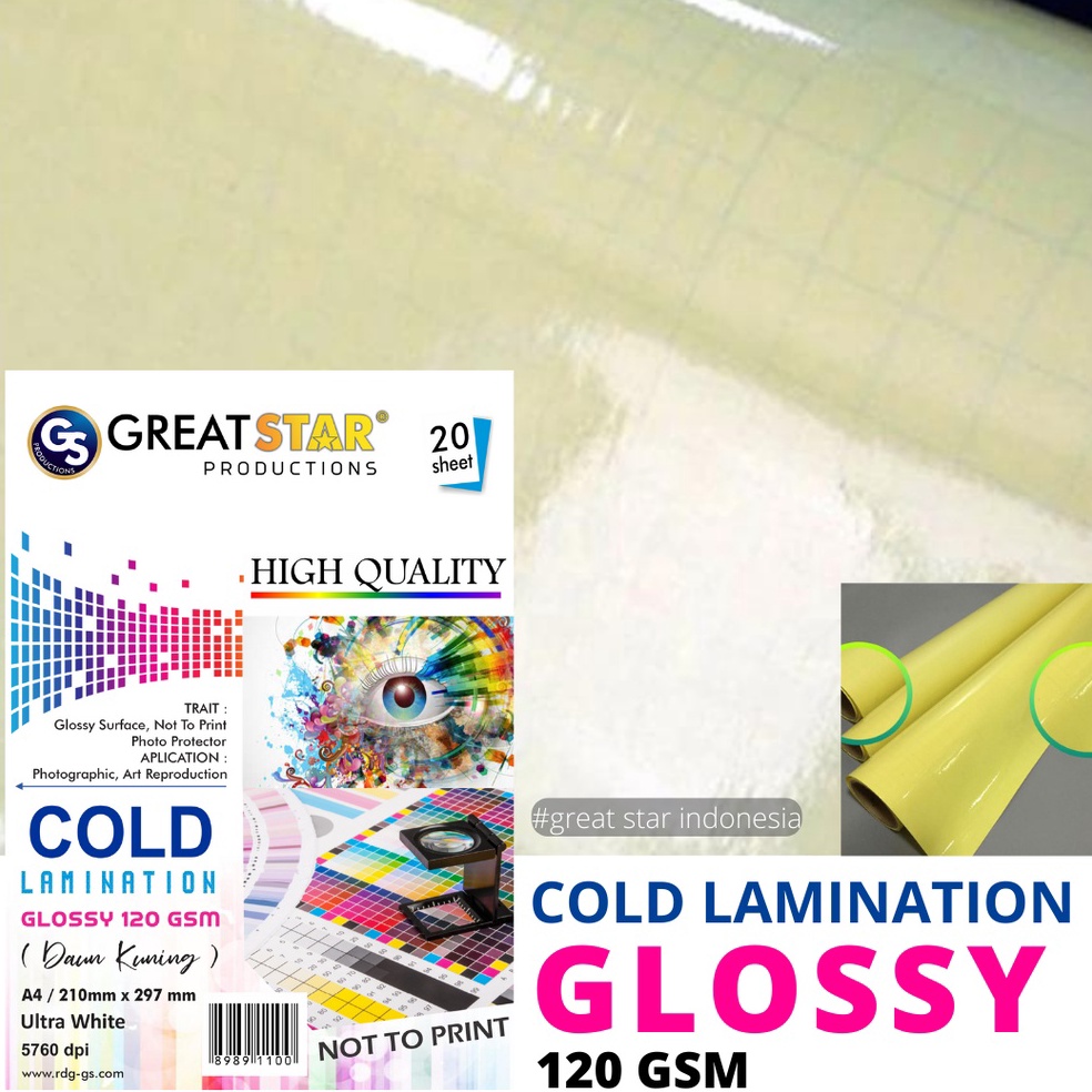 

T3rupd4te LAMINASI DINGIN / COLD LAMINATION UK A4/120 gsm/20 (DAUN KUNING) Murah Meriah