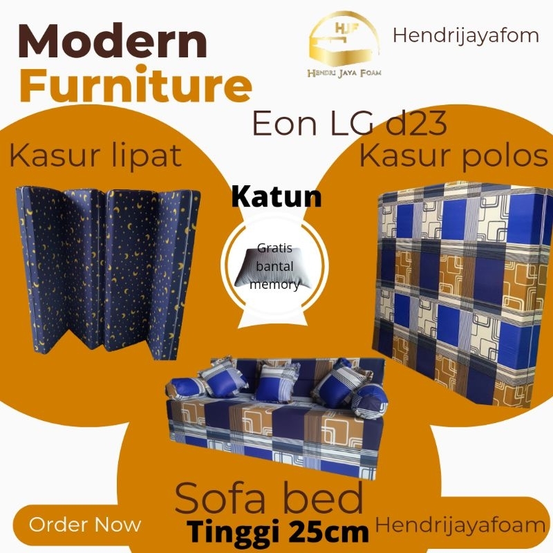 kasur,sofa bed dan kasur lipat busa inoac eon lg d23 tinggi 25cm bahan katun bergaransi 10tahun grat