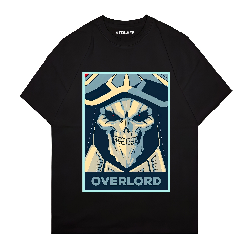 Overlord Merch - Kaos Anime Overlord Ainz Ooal Gown / Tshirt Anime DC Marvel Comics Ghibli Cotton Co