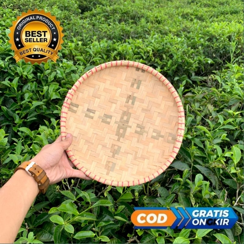 Tampah Bambu Kecil Ukuran 30cm / Tampah lalapan / Piring Bambu / Tampah Kue