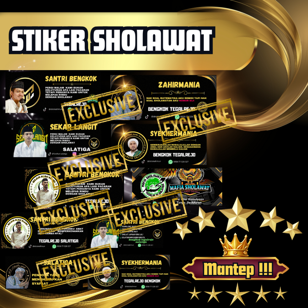 

(Acak) Stiker Pecinta Sholawat Sekar Lagit Zahir Mania Syekher Mania Mafia Sholawat Stiker Acak Stiker Random