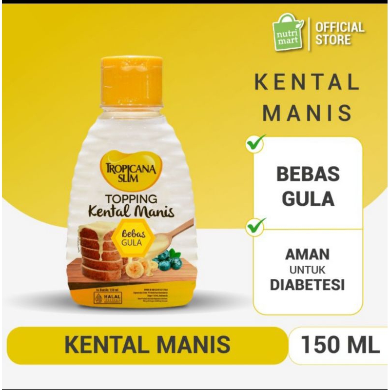 

Tropicana slim topping kental manis 150 ml sugar free bebas gula aman untuk penderita diabetes