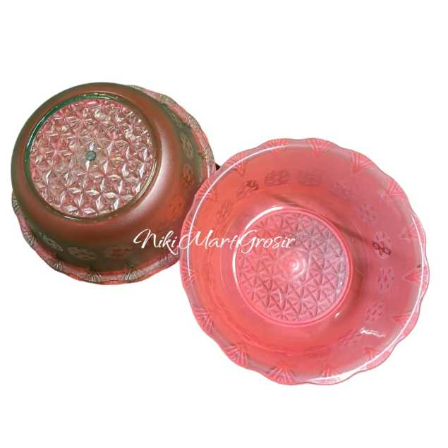 (06) Mangkok Plastik Kecil Cristal Warna Bening / Mangkuk Plastik Transparan