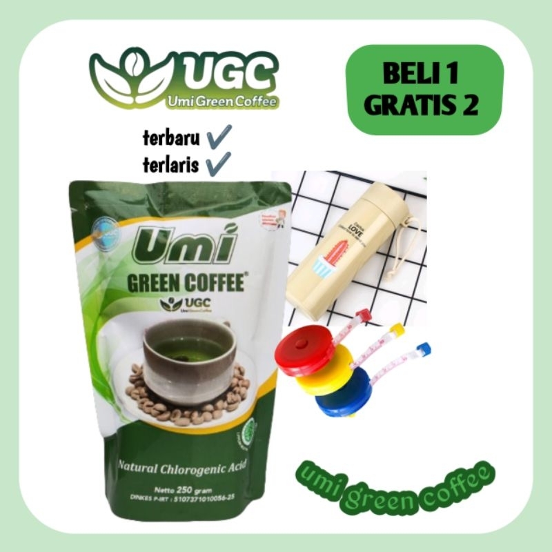 

umi green coffee 1000%original kemasan terbaru gratis bonus