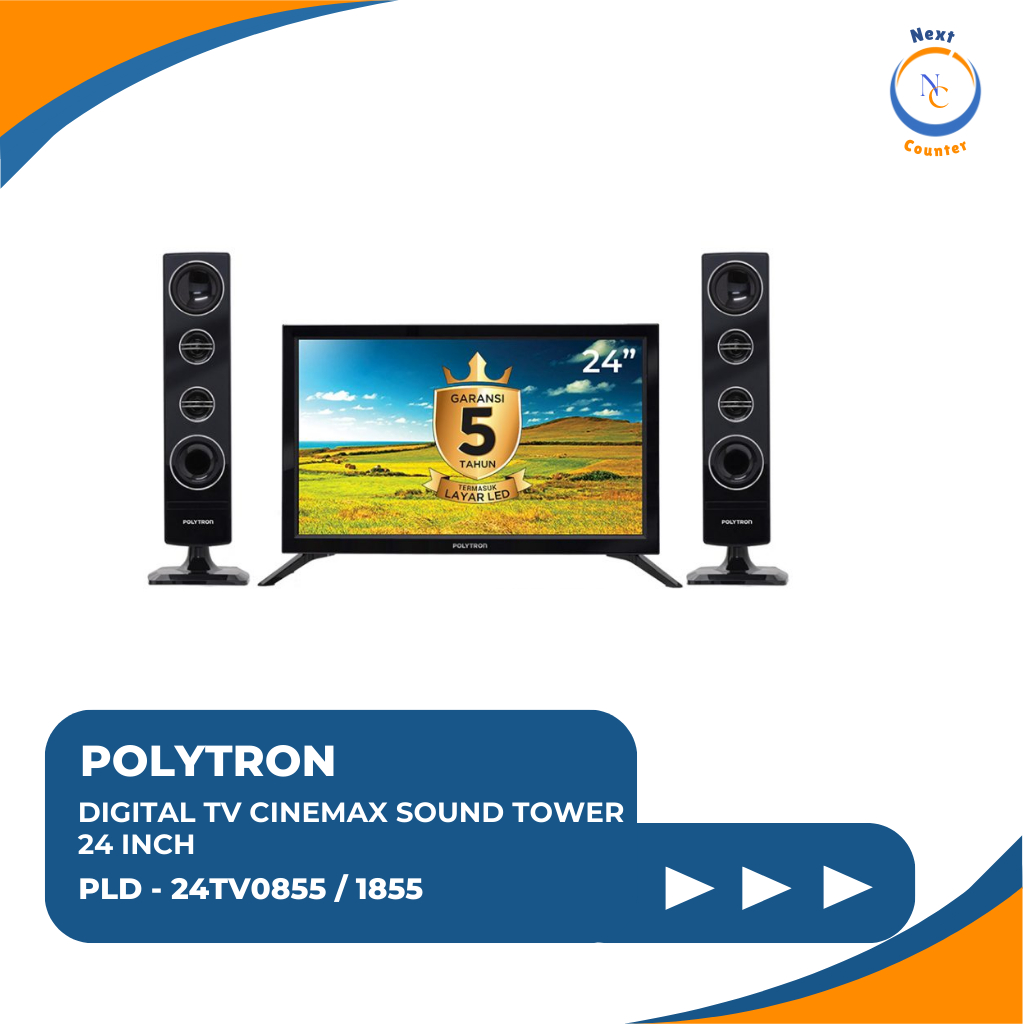 LED TV 24 INCH POLYTRON HD READY CINEMAX SOUND TOWER PLD-24TV0855 24TV0855/24TV1855 24TV1855
