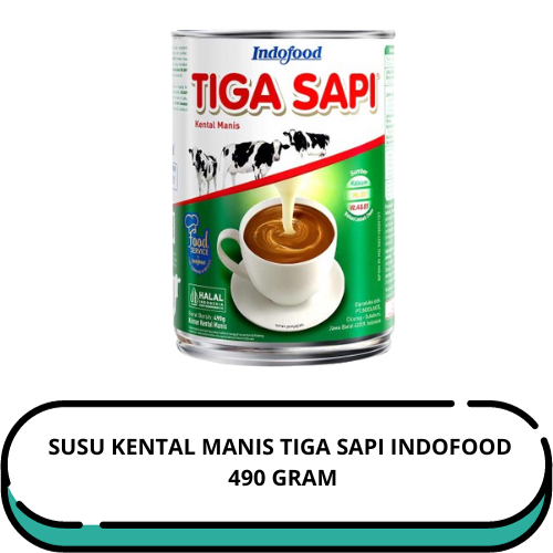 

SUSU KENTAL MANIS TIGA SAPI INDOFOOD 490 GRAM