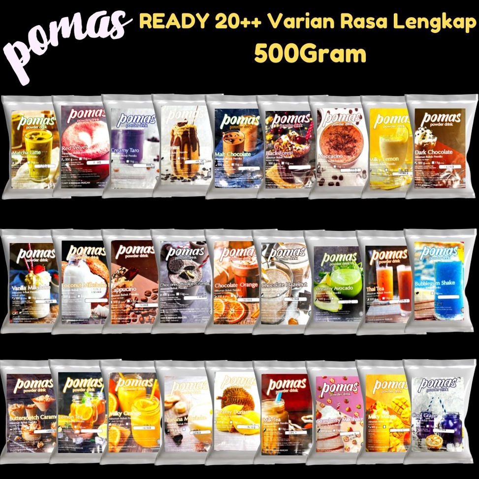 

[DRF] Pomas Powder Drink / Bubuk Minuman Rasa / Boba Bubble Drink 500 Gram 43