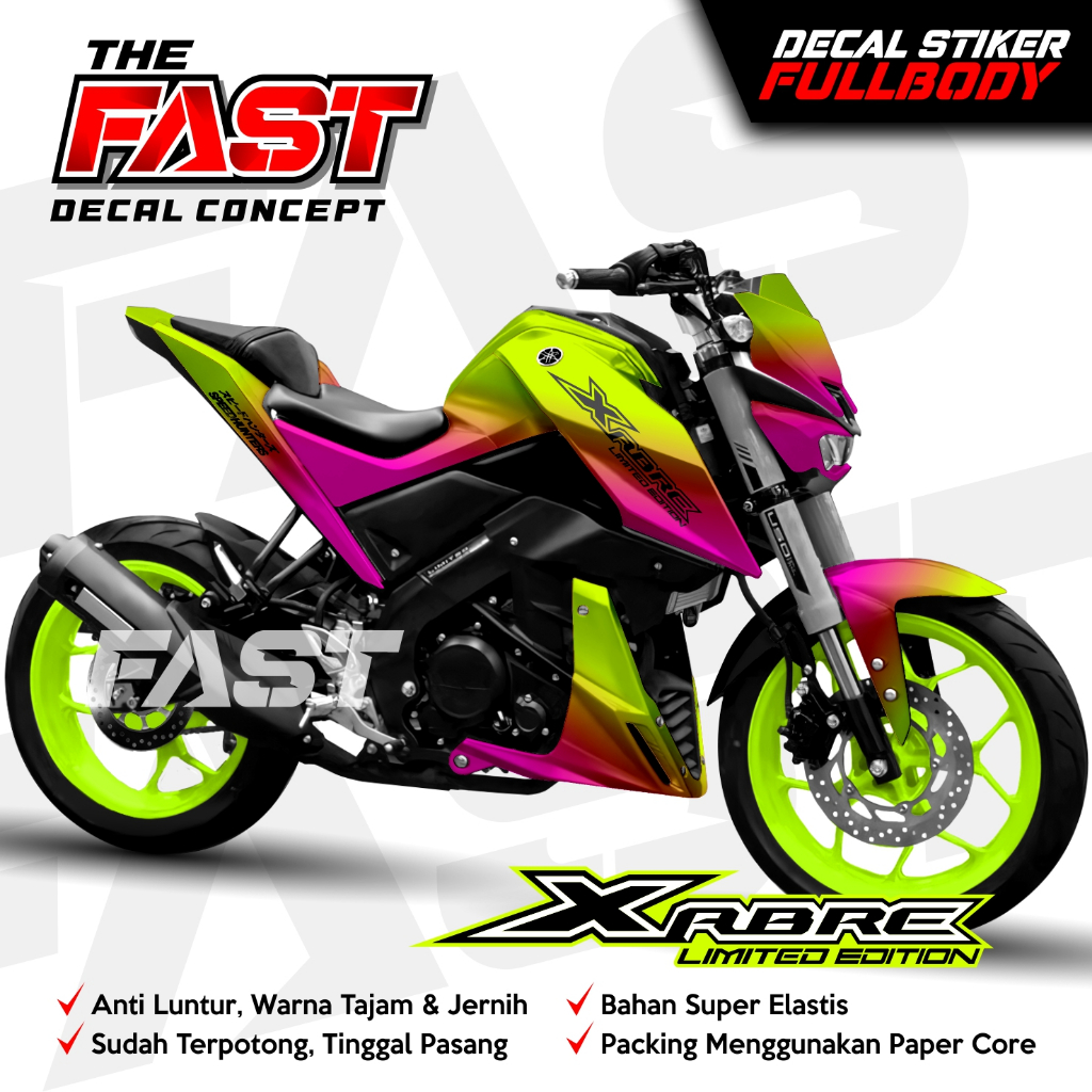 Decal Xabre Full Body Bunglon Colour TERBARU Dekal Xabre Stiker Xabre Variasi Full Body Striping Xab