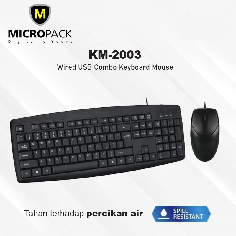 Micropack Wired Combo Keyboard Mouse KM-2003