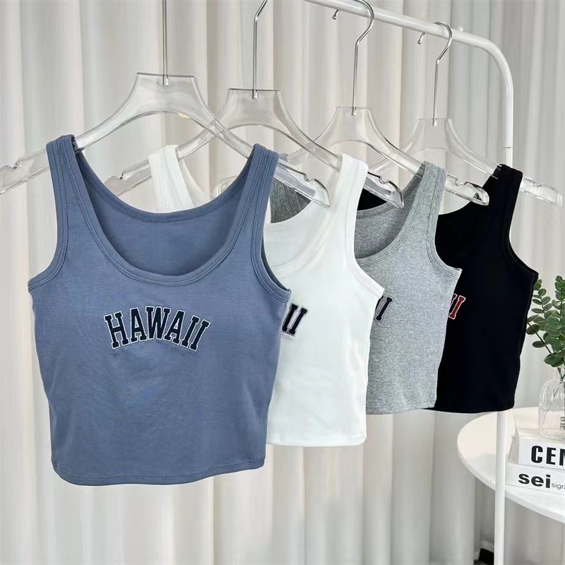 Miss H ~ 283 Hawaii Summer Tanktop Bra Tanktop Wanita Fashion dengan cup Baby Fashion Import