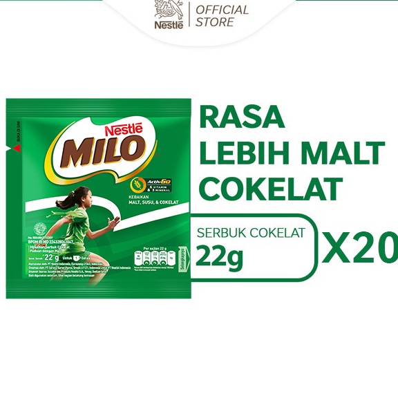 

Milo Activ-Go Sachet 22gr - 10 Pcs x 2 ➯Baru