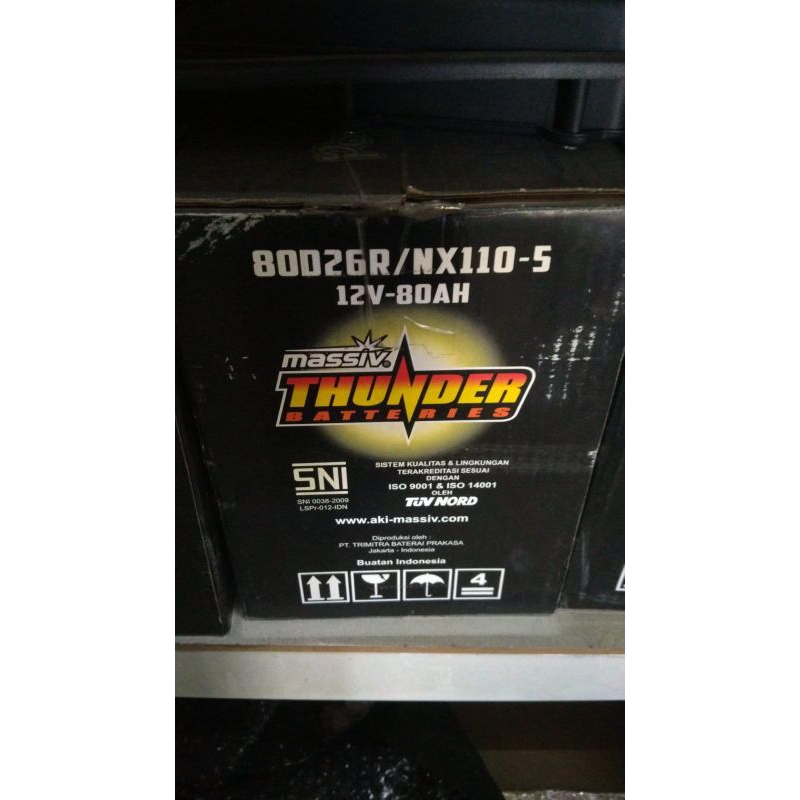 Aki Massive Thunder 80D26R kering nx110-5 mobil kijang kapsul