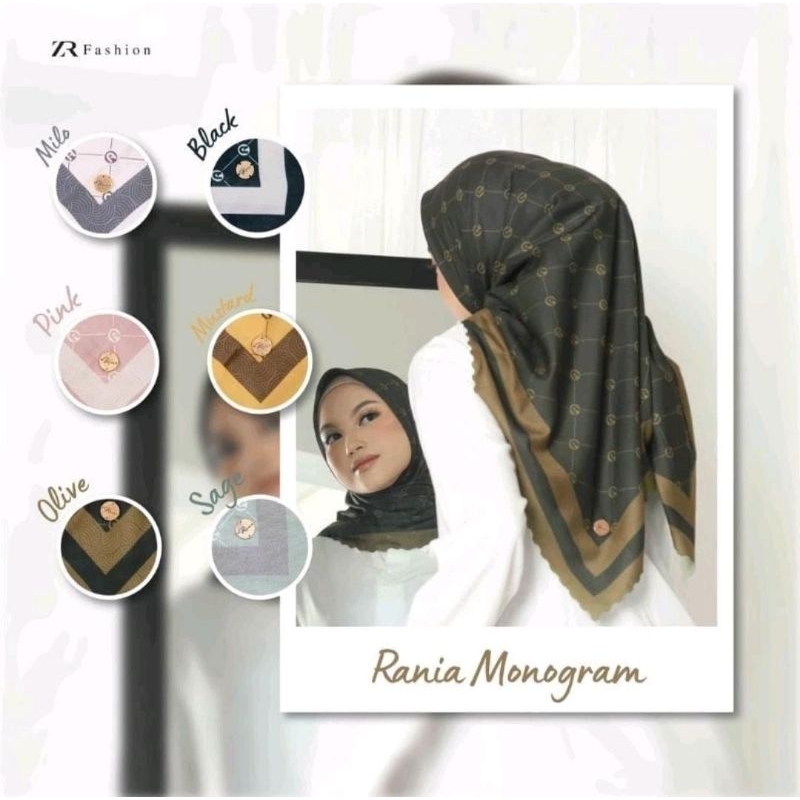 hijab motif rania monogram by Rania ZR Fashion