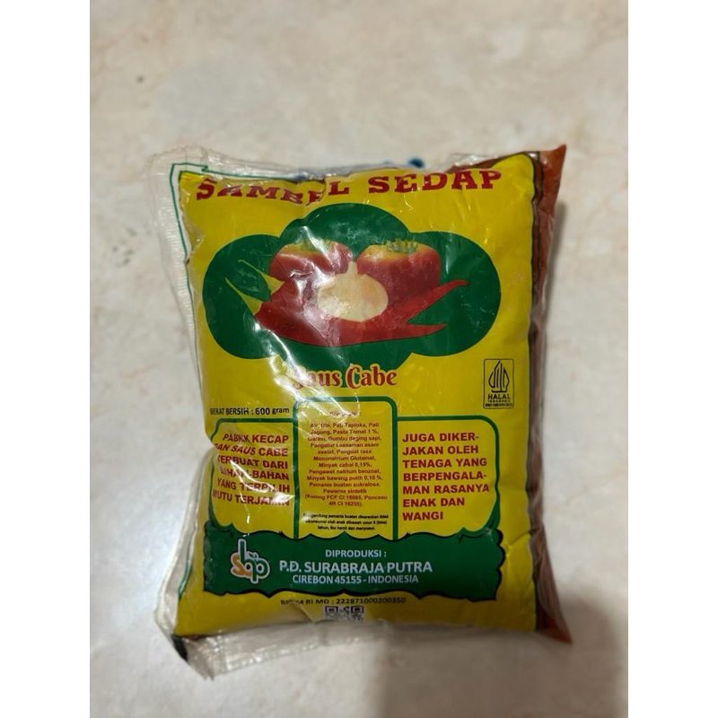 

Saos Sambal Sedap cap surabraja / saos khas cirebon 600 gr