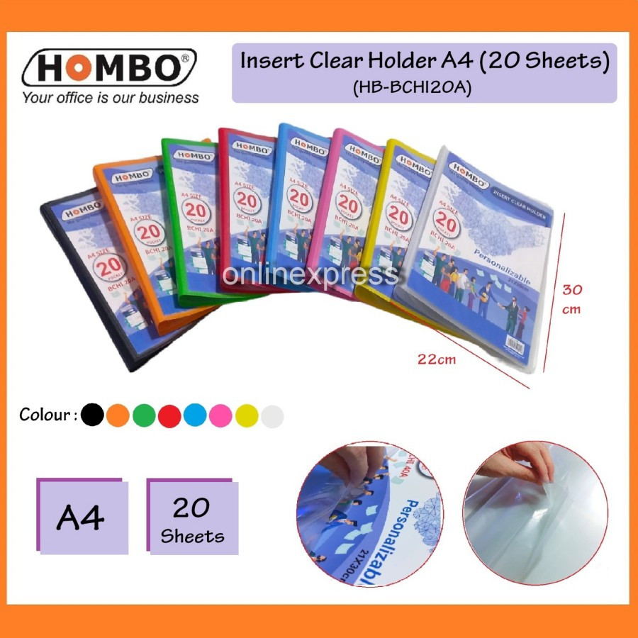 

Insert Clear Holder A4 20 Lembar / Map Plastik Pocket / Dokumen Keeper