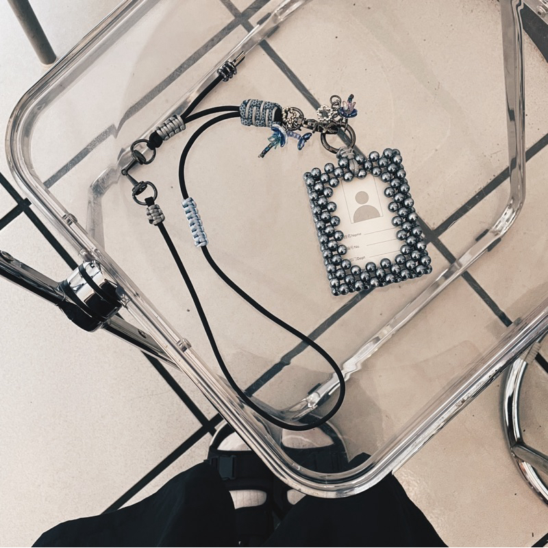 

Strap lanyard Id Card Makrame Midnight / phone strap makrame midnight