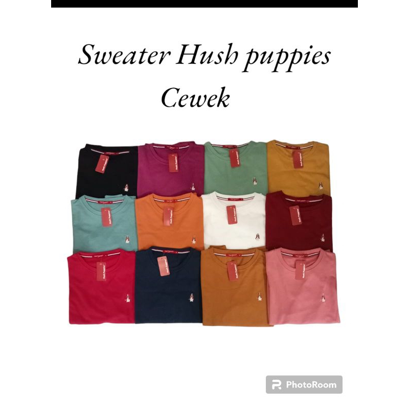 sweater bordir hush puppies  cewek kekinian