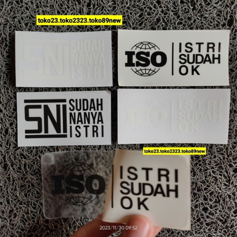 stiker transparan sni iso istri oke stiker motor dan helm