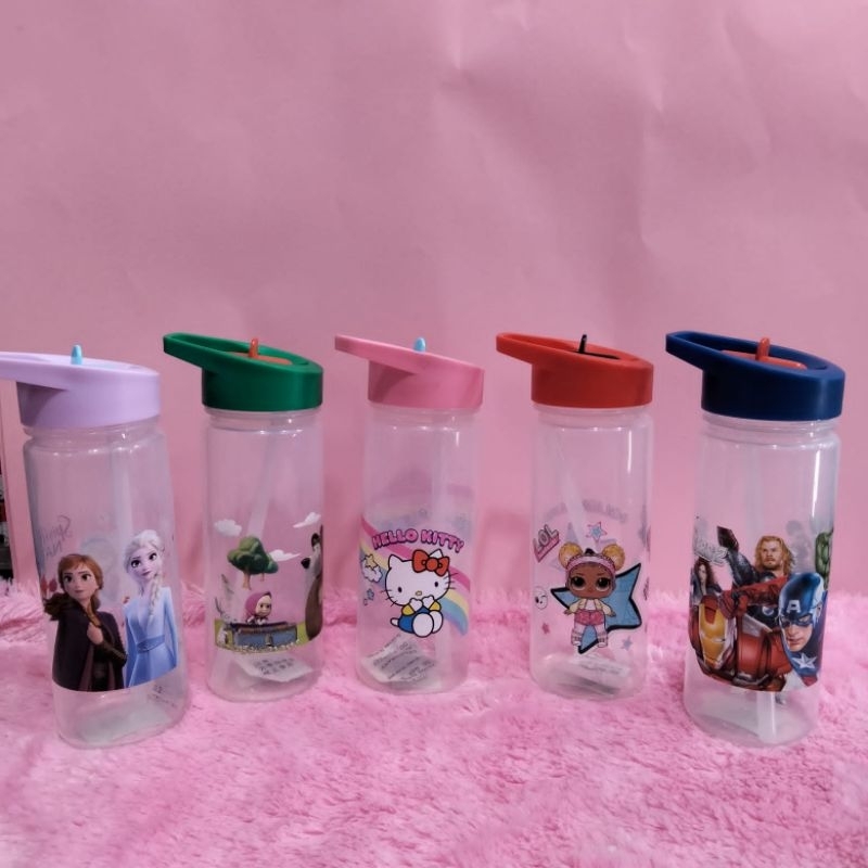 Botol Air Minum 550 ML Botol Air Minum Gambar Karakter/ botol minum cocok untuk anak cowok dan cewek