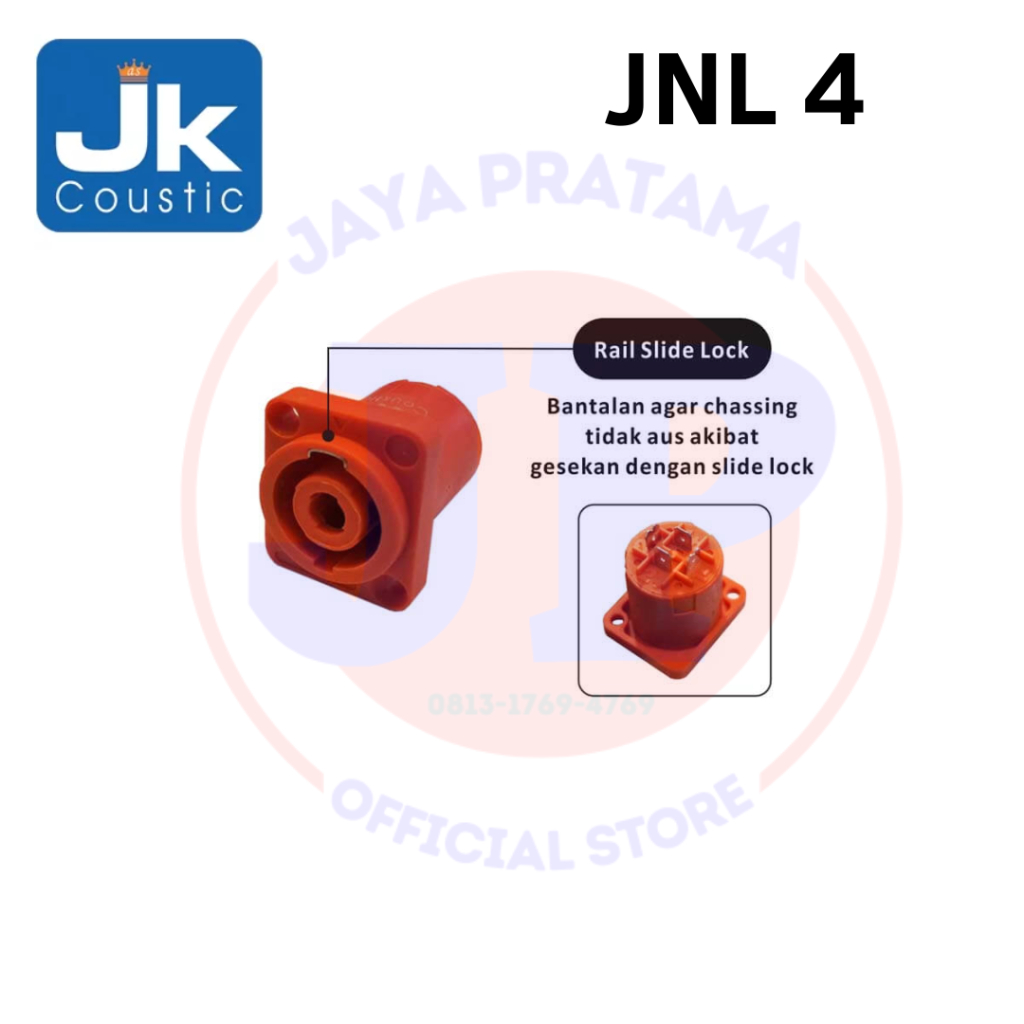 Jack Speakon Chasis 4 Pin JK Coustic JNL4 Jack Speakon Chasis
