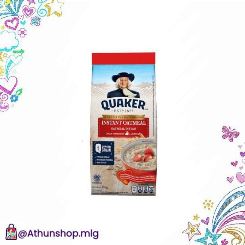 

Quaker Oat Instant Merah Kemasan 200g & 800g