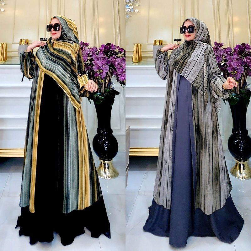 Aurel set syari outer bamboo original arsy hijab
