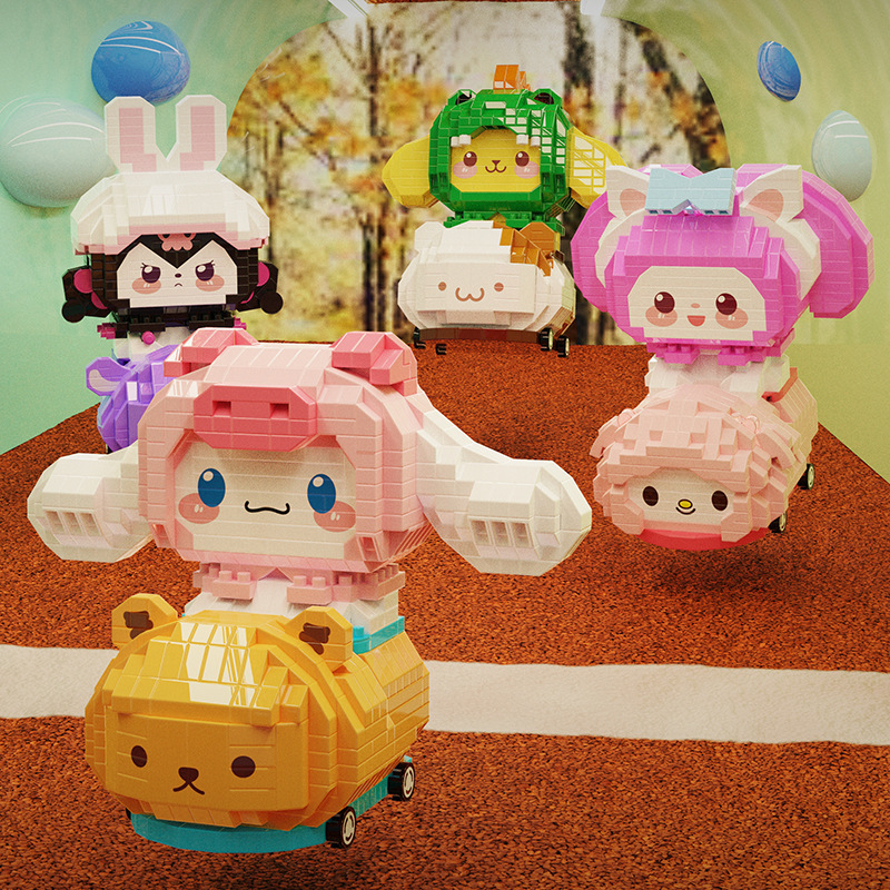 Sanrio Go-Kart Series  Nano Block Kart Mainan Balok Susun go kart Bricks