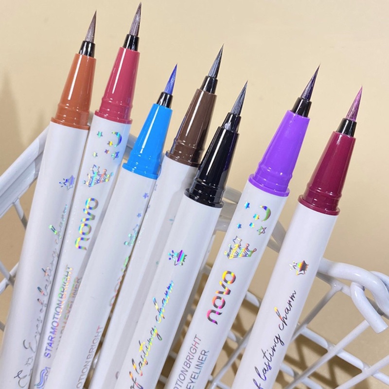 NOVO Eyeliner cair waterproof Eyeliner putih bentuk spidol Novo eyeliner pen