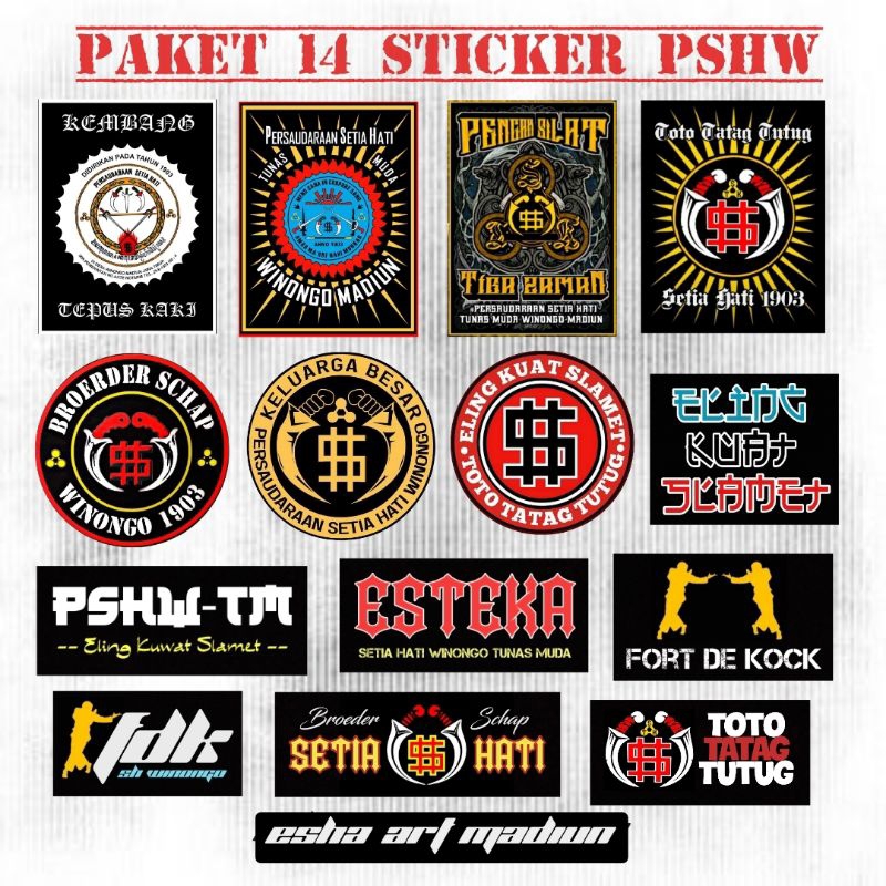 

Stiker PSHW 14 pcs